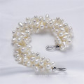 925 Sterling Silver Natural Pearl Bracelet for Sale